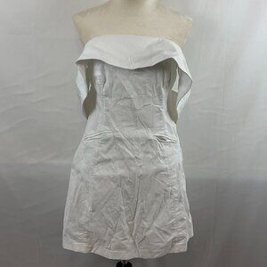 BHLDN White Off-Shoulder Mini Dress